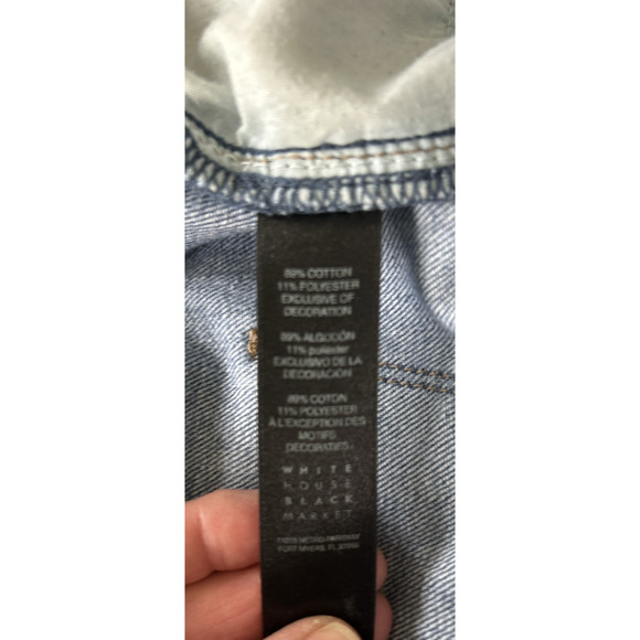 White House Black Market Jeans Womens The Girlfriend Soft Denim Light Distressed - Picture 9 of 12